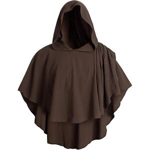 H5 NIB Medieval Renaissance Hooded Hobbit Halloween Cloak with Hood -Size: Small